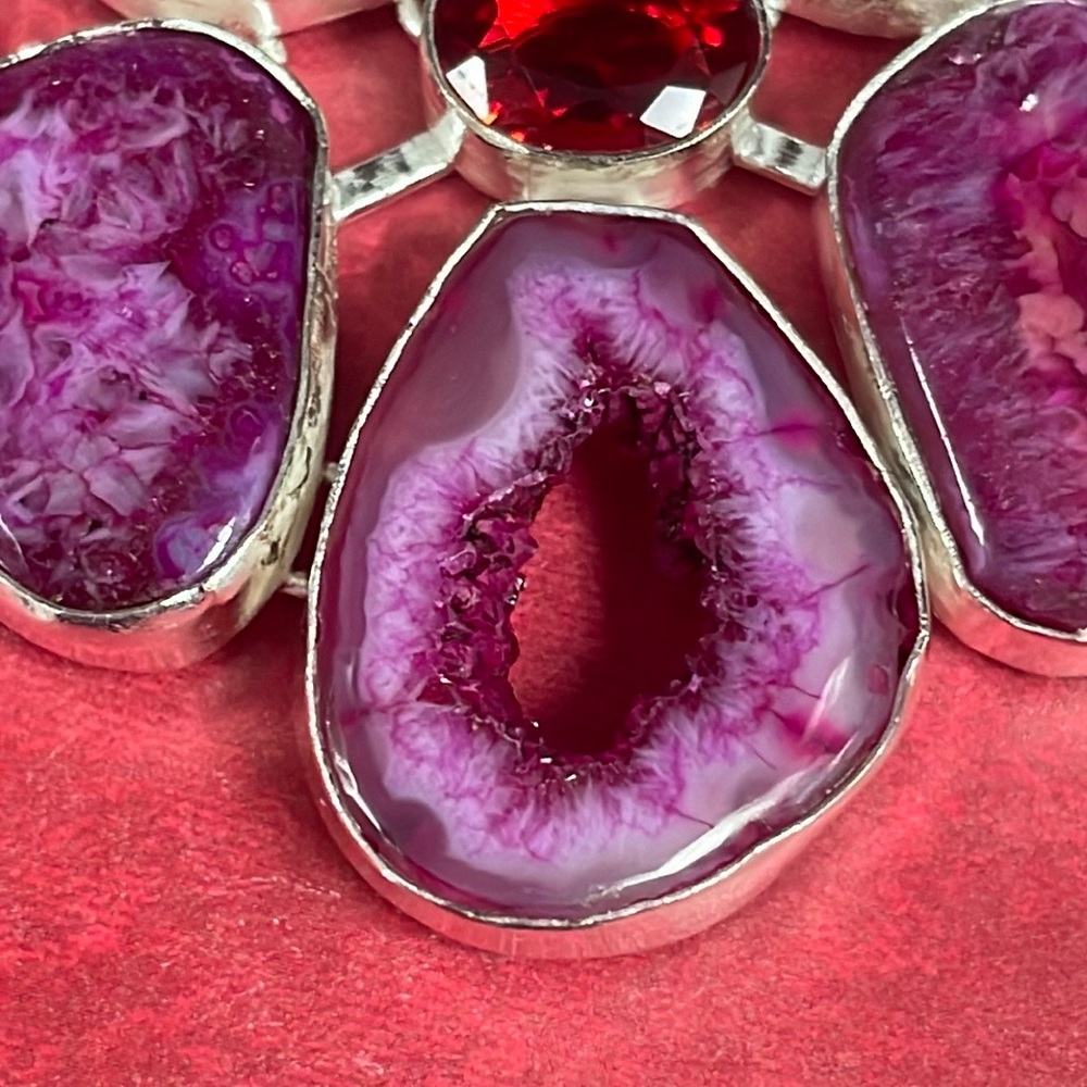 Druzy Quartz Statement Necklace. - image 5